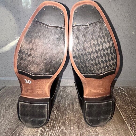 Van Heusen Cleat Black 9 M Men's Dress Shoes Excellent Condition - Picture 7 of 7